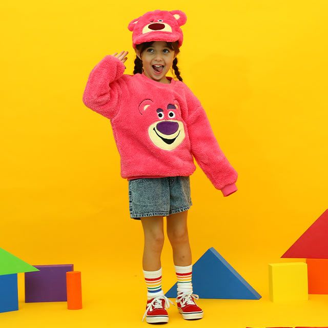 【ベビードール】ロッツォ なりきるボアキャップ 8872 / 頭回り：50-54cm キッズ 帽子 ぼうし 面ファスナーでサイズ調整可 シャギーボア素材 もこもこ トイ・ストーリー