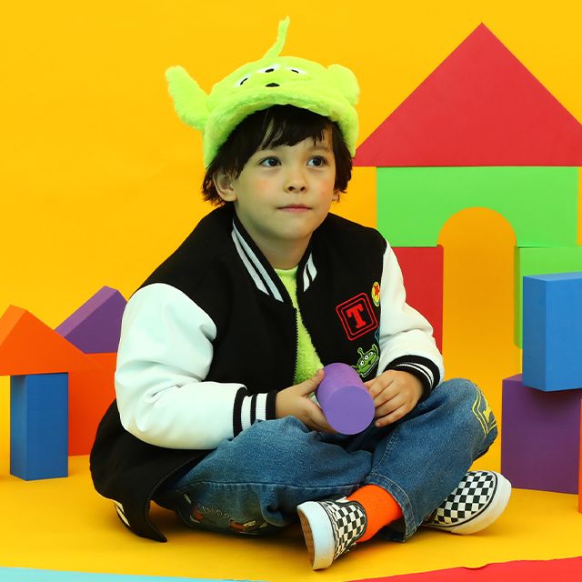 【ベビードール】リトルグリーンメン なりきるボアキャップ 8872 / 頭回り：50-54cm キッズ 帽子 ぼうし 面ファスナーでサイズ調整可 シャギーボア素材 もこもこ トイ・ストーリー