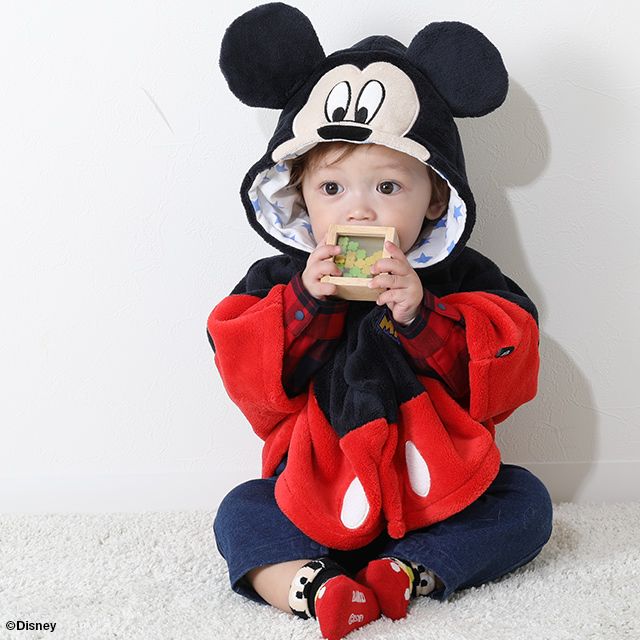 【ベビードール】ミッキー キャラクターポンチョ 8894