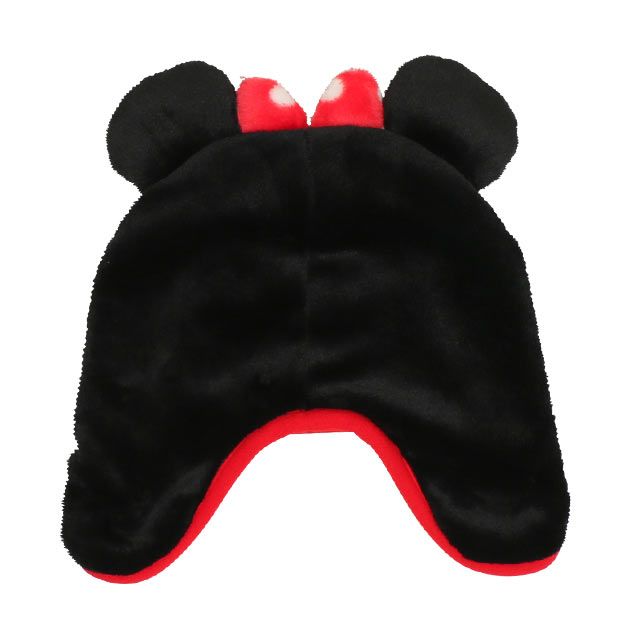 【ベビードール】ミニー なりきるフードキャップ 8981 / 頭回り：52-54cm キッズ ぼうし 帽子 かぶりもの フリース シャギーボア 立体モチーフ あったか 秋冬