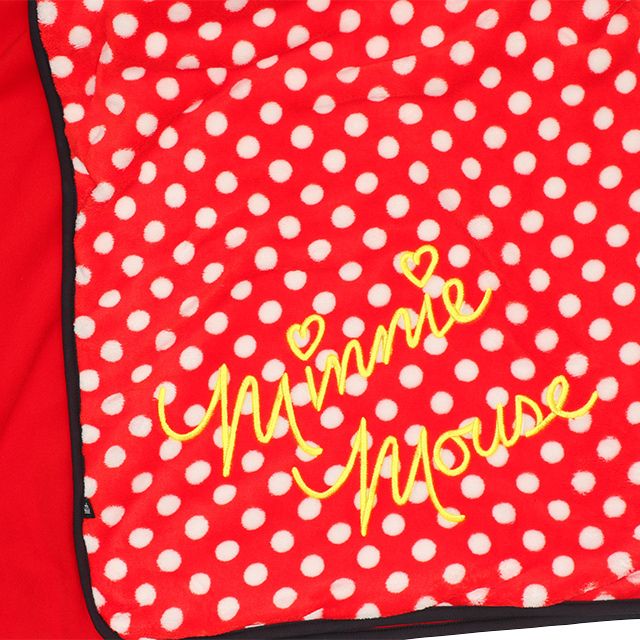 【ベビードール】ミニー キャラクターブランケット 9016 / ひざ掛け 毛布 ポンチョ なりきるフェイスフード付き クッション 防寒 秋冬