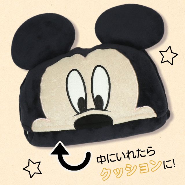 【ベビードール】ミニー キャラクターブランケット 9016 / ひざ掛け 毛布 ポンチョ なりきるフェイスフード付き クッション 防寒 秋冬