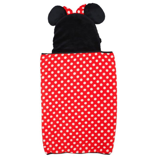 【ベビードール】ミニー キャラクターブランケット 9016 / ひざ掛け 毛布 ポンチョ なりきるフェイスフード付き クッション 防寒 秋冬