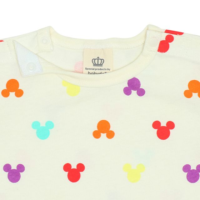 【ベビードール】ミッキー ギフトBOX付き 3点ギフトセット 9136B 【DY】 / 70-80cm ベビーサイズ 赤ちゃん 出産祝い 贈り物 プレゼント ベビー服 半袖 ボディスーツ ロンパース ボトムス サロペット 帽子 ぼうし コーデセット 立体モチーフ 耳付き