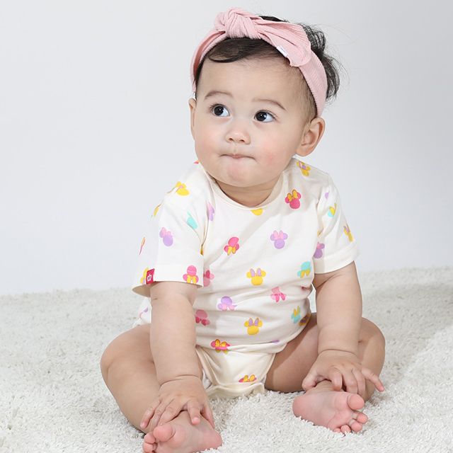 【ベビードール】ミニー ギフトBOX付き 3点ギフトセット 9136B 【DY】 / 70-80cm ベビーサイズ 赤ちゃん 出産祝い 贈り物 プレゼント ベビー服 半袖 ボディスーツ ロンパース ボトムス サロペット 帽子 ぼうし コーデセット 立体モチーフ 耳付き