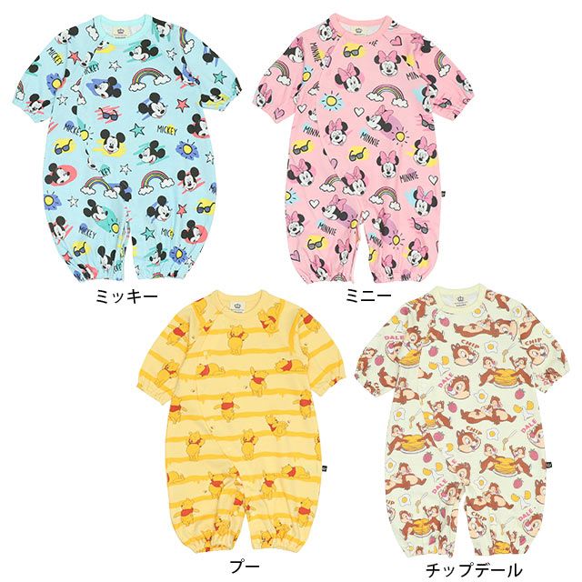 【ベビードール】ミッキー 長袖2WAYオール 9138B