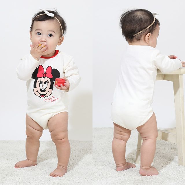 【ベビードール】ミニー ギフトBOX付き 3点ギフトセット 9139B 【DY】 / 70-80cm ベビーサイズ 赤ちゃん 出産祝い 贈り物 プレゼント ベビー服 長袖 ボディースーツ スタイ ボトムス スカート コーデセット お得