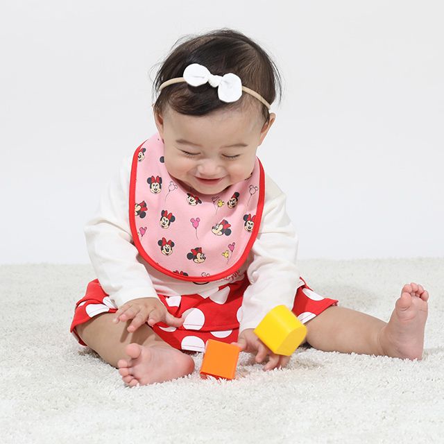 【ベビードール】ミニー ギフトBOX付き 3点ギフトセット 9139B 【DY】 / 70-80cm ベビーサイズ 赤ちゃん 出産祝い 贈り物 プレゼント ベビー服 長袖 ボディースーツ スタイ ボトムス スカート コーデセット お得