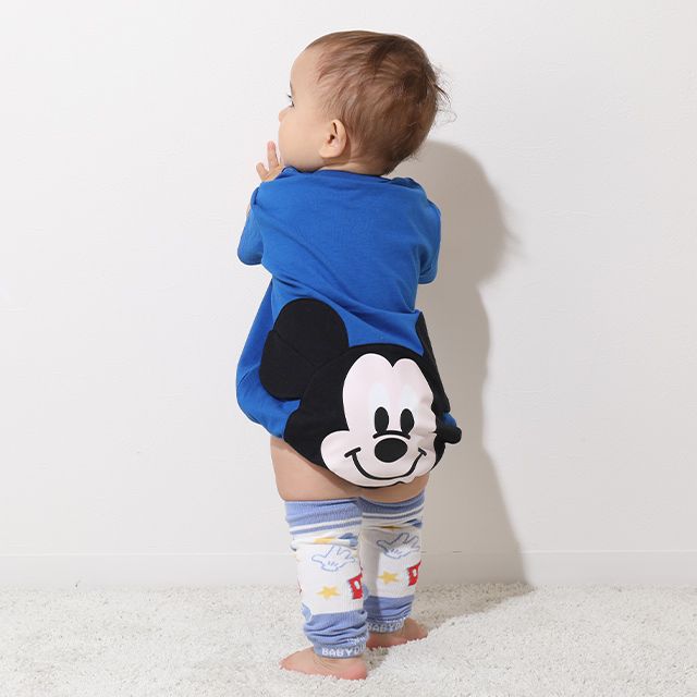 【ベビードール】ミッキー ベビーレッグウォーマー 9171 / ベビーサイズ 赤ちゃん ベビー用品 雑貨 靴下 レッグウェア 出産祝い 贈り物 プレゼント 冷え対策  ハイハイ 膝 保護 サポーター