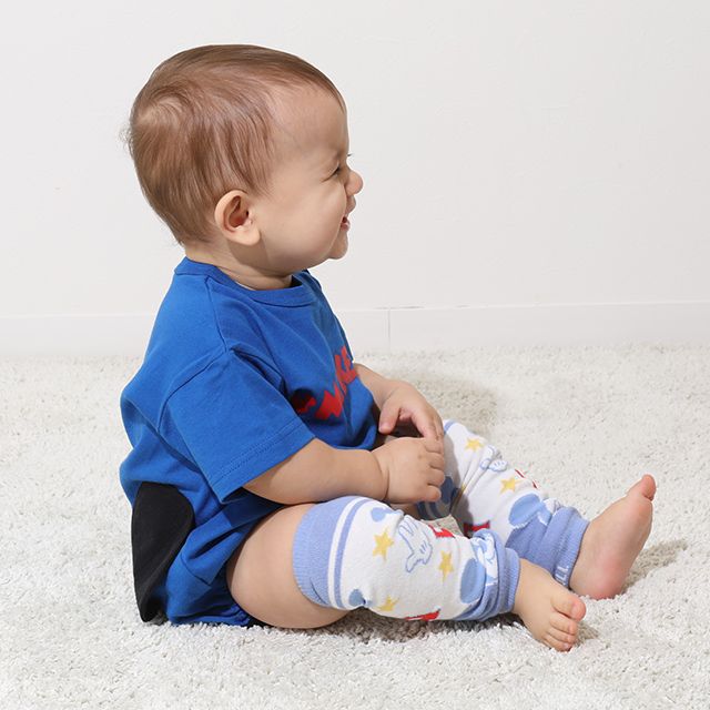 【ベビードール】ミッキー ベビーレッグウォーマー 9171 / ベビーサイズ 赤ちゃん ベビー用品 雑貨 靴下 レッグウェア 出産祝い 贈り物 プレゼント 冷え対策  ハイハイ 膝 保護 サポーター