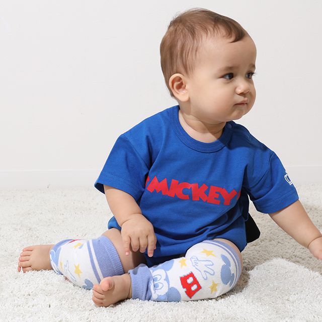 【ベビードール】ミッキー ベビーレッグウォーマー 9171 / ベビーサイズ 赤ちゃん ベビー用品 雑貨 靴下 レッグウェア 出産祝い 贈り物 プレゼント 冷え対策  ハイハイ 膝 保護 サポーター