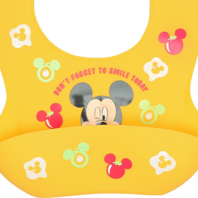 【ベビードール】ミッキー シリコン スタイ 9174 / 赤ちゃん 出産祝い 贈り物 プレゼント ベビー用品 シリコン素材 首回り4段階調整可 食洗機対応