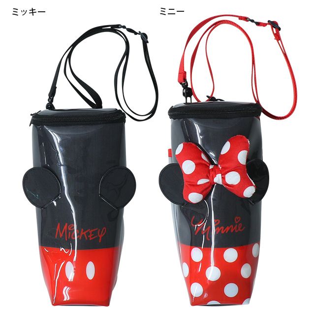 【ベビードール】ミッキー マルチケース 9234 / キッズ かばん 鞄 ショルダーバッグ ポーチ 小物入れ 立体モチーフ ショルダーベルト長さ調節、取り外し可能 エナメル 防水