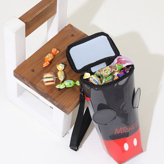 【ベビードール】ミニー マルチケース 9234 / キッズ かばん 鞄 ショルダーバッグ ポーチ 小物入れ 立体モチーフ ショルダーベルト長さ調節、取り外し可能 エナメル 防水