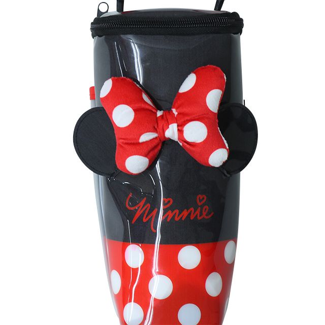 【ベビードール】ミニー マルチケース 9234 / キッズ かばん 鞄 ショルダーバッグ ポーチ 小物入れ 立体モチーフ ショルダーベルト長さ調節、取り外し可能 エナメル 防水