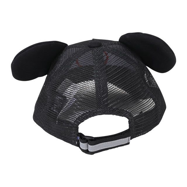 【ベビードール】ミニー 耳付メッシュキャップ 9236 / 頭回り：50-54cm キッズ ぼうし 帽子 野球帽 立体モチーフ 面ファスナーでサイズ調整可能 リフレクター付き 日よけ UV対策