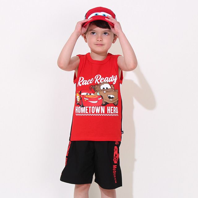 【ベビードール】カーズ メッシュキャップ 9267 / 頭回り：50-54cm キッズ ぼうし 帽子 野球帽 面ファスナーでサイズ調整可能 リフレクター ライトニング・マックィーン