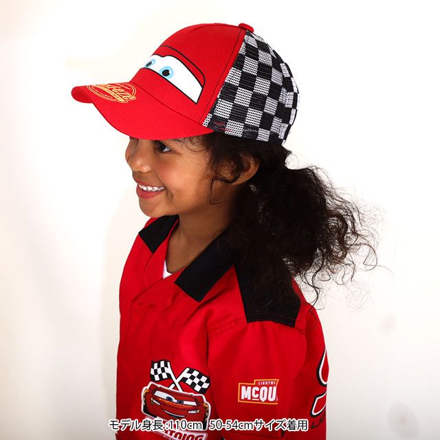 【ベビードール】カーズ メッシュキャップ 9267 / 頭回り：50-54cm キッズ ぼうし 帽子 野球帽 面ファスナーでサイズ調整可能 リフレクター ライトニング・マックィーン
