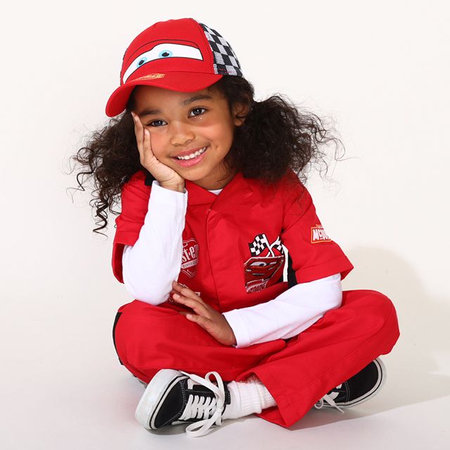 【ベビードール】カーズ メッシュキャップ 9267 / 頭回り：50-54cm キッズ ぼうし 帽子 野球帽 面ファスナーでサイズ調整可能 リフレクター ライトニング・マックィーン