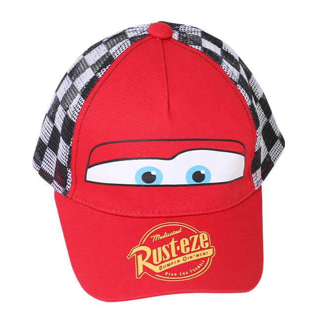 【ベビードール】カーズ メッシュキャップ 9267 / 頭回り：50-54cm キッズ ぼうし 帽子 野球帽 面ファスナーでサイズ調整可能 リフレクター ライトニング・マックィーン