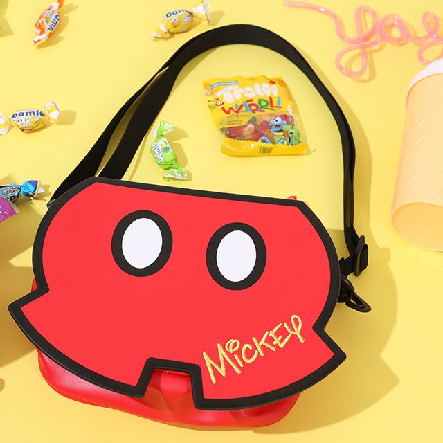 【ベビードール】ミッキー キャラクターモチーフショルダーバッグ 9280 / キッズ かばん 鞄 ダイカット ショルダーベルト長さ調整、取り外し可能