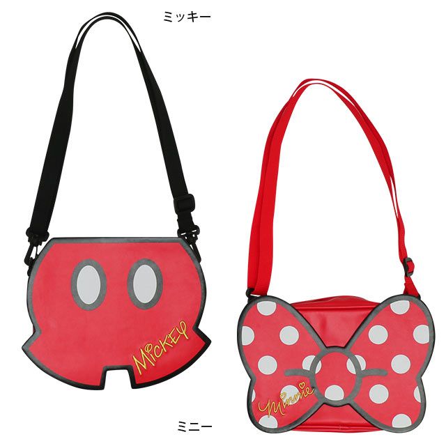 【ベビードール】ミッキー キャラクターモチーフショルダーバッグ 9280 / キッズ かばん 鞄 ダイカット ショルダーベルト長さ調整、取り外し可能