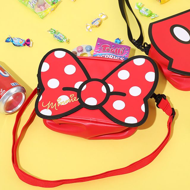 【ベビードール】ミニー キャラクターモチーフショルダーバッグ 9280 / キッズ かばん 鞄 ダイカット ショルダーベルト長さ調整、取り外し可能