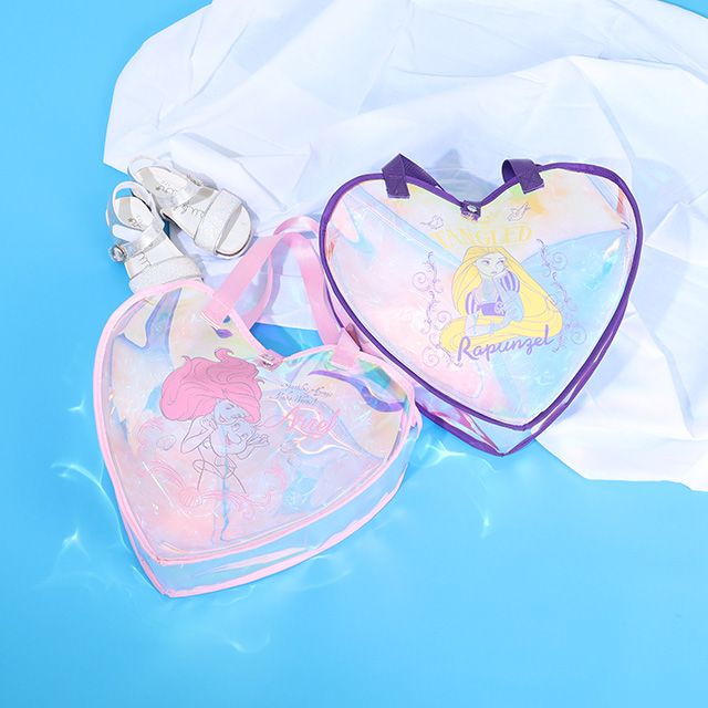 【ベビードール】ラプンツェル プリンセス / ハートクリアバッグ 9449 / キッズ かばん 鞄  ビニールバッグ オーロラフィルム 撥水 ガーリー ガールズコーデ