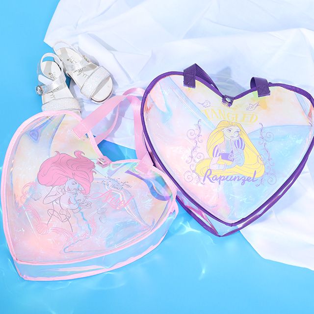 【ベビードール】ラプンツェル プリンセス / ハートクリアバッグ 9449 / キッズ かばん 鞄  ビニールバッグ オーロラフィルム 撥水 ガーリー ガールズコーデ