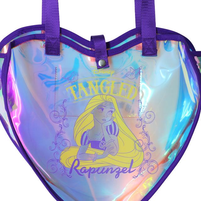 【ベビードール】ラプンツェル プリンセス / ハートクリアバッグ 9449 / キッズ かばん 鞄  ビニールバッグ オーロラフィルム 撥水 ガーリー ガールズコーデ