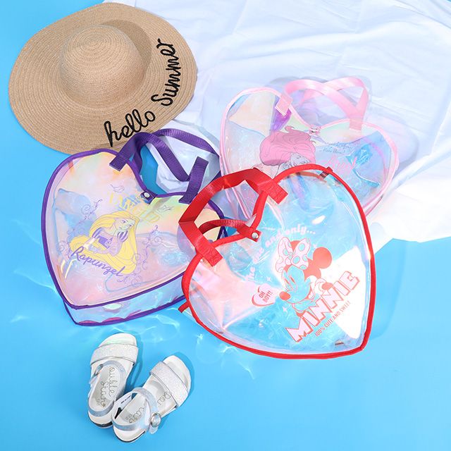 【ベビードール】アリエル プリンセス / ハートクリアバッグ 9449 / キッズ かばん 鞄  ビニールバッグ オーロラフィルム 撥水 ガーリー ガールズコーデ
