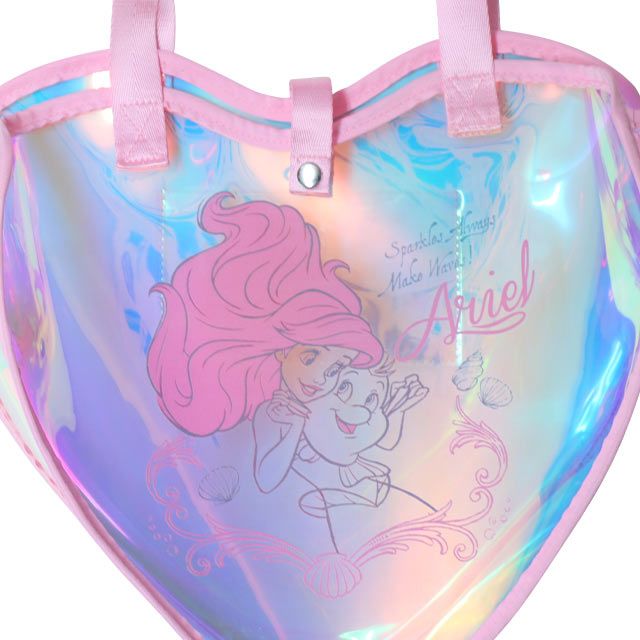 【ベビードール】アリエル プリンセス / ハートクリアバッグ 9449 / キッズ かばん 鞄  ビニールバッグ オーロラフィルム 撥水 ガーリー ガールズコーデ