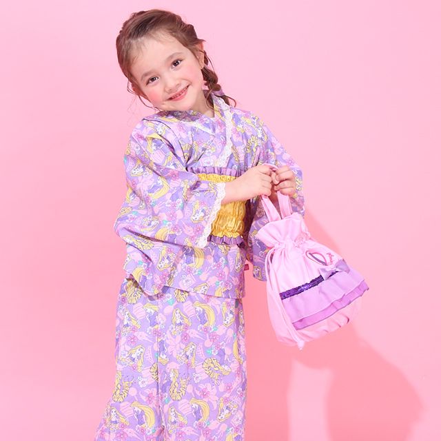 【ベビードール】ラプンツェル プリンセス / 2WAY巾着ポシェット 9453 / 手提げ袋 鞄 かばん トートバッグ ショルダーバッグ ショルダーベルト長さ調整可 マグネットボタン お姫様 ガーリー