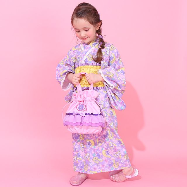 【ベビードール】ラプンツェル プリンセス / 2WAY巾着ポシェット 9453 / 手提げ袋 鞄 かばん トートバッグ ショルダーバッグ ショルダーベルト長さ調整可 マグネットボタン お姫様 ガーリー