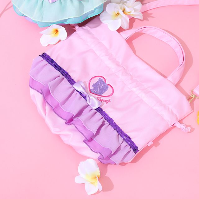 【ベビードール】ラプンツェル プリンセス / 2WAY巾着ポシェット 9453 / 手提げ袋 鞄 かばん トートバッグ ショルダーバッグ ショルダーベルト長さ調整可 マグネットボタン お姫様 ガーリー