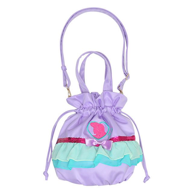 【ベビードール】アリエル プリンセス / 2WAY巾着ポシェット 9453 / 手提げ袋 鞄 かばん トートバッグ ショルダーバッグ ショルダーベルト長さ調整可 マグネットボタン お姫様 ガーリー