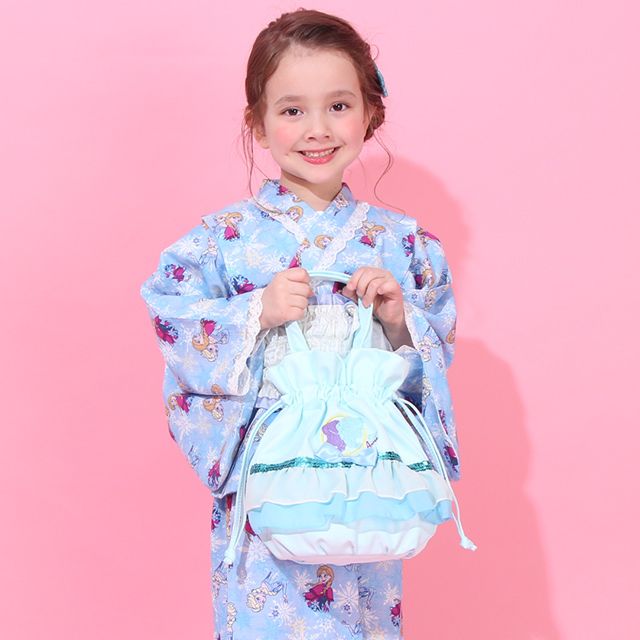 【ベビードール】アナ エルサ プリンセス / 2WAY巾着ポシェット 9453 / 手提げ袋 鞄 かばん トートバッグ ショルダーバッグ ショルダーベルト長さ調整可 マグネットボタン お姫様 ガーリー