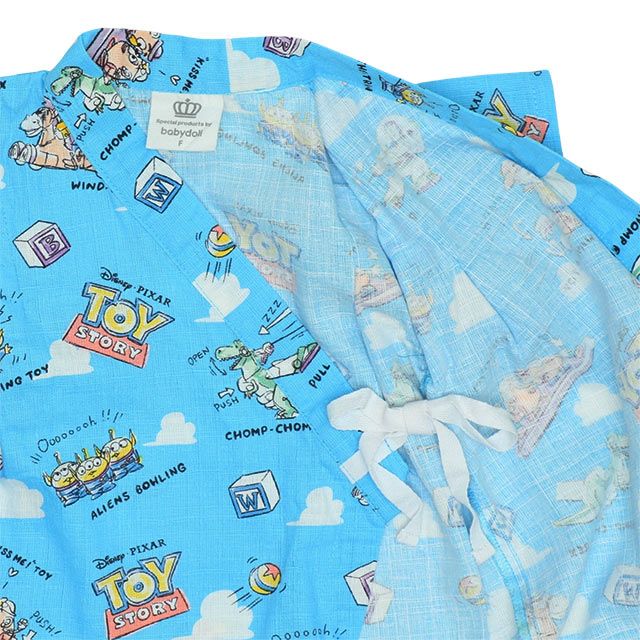 【ベビードール】トイ・ストーリー ベビー甚平 9531B / トイ・ストーリー ベビーサイズ 赤ちゃん 出産祝い 贈り物 プレゼント ベビー服 つなぎ 吸汗 速乾 グラフティ 着物