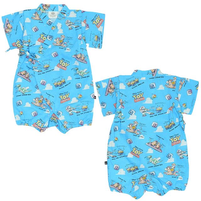【ベビードール】トイ・ストーリー ベビー甚平 9531B / トイ・ストーリー ベビーサイズ 赤ちゃん 出産祝い 贈り物 プレゼント ベビー服 つなぎ 吸汗 速乾 グラフティ 着物