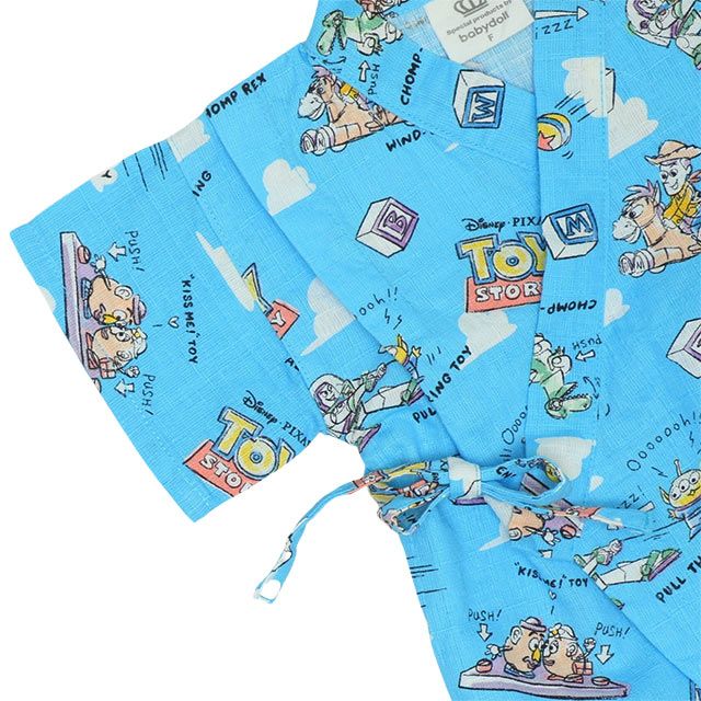 【ベビードール】トイ・ストーリー ベビー甚平 9531B / トイ・ストーリー ベビーサイズ 赤ちゃん 出産祝い 贈り物 プレゼント ベビー服 つなぎ 吸汗 速乾 グラフティ 着物