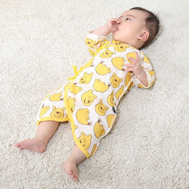 【ベビードール】プー コンビ肌着 9620B / 50-60cm ベビーサイズ 赤ちゃん 出産祝い 贈り物 プレゼント ベビー服 ベビー用品 綿100％ オールシーズン