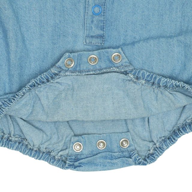 【ベビードール】ミッキー デニムシャツぽってり ロンパース 9687B ベビー 新生児