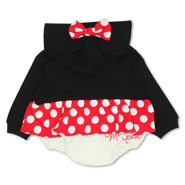 【ベビードール】ミニー ギフトBOX付き なりきる2点ギフトセット 9802B【DY】 / 70-80cm ベビーサイズ 赤ちゃん 出産祝い 贈り物 プレゼント ベビー服 長袖 フード付き ロンパース ボトムス スカート タイツ コーデセット 仮装 コスチューム コスプレ