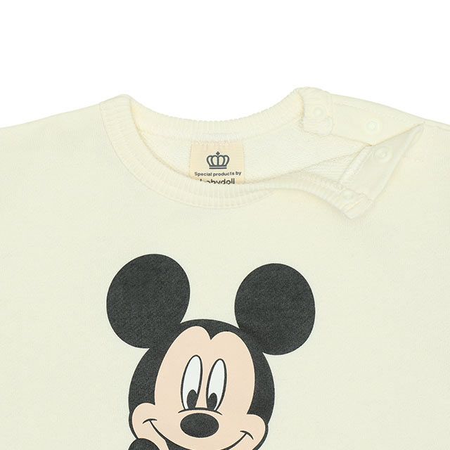 【ベビードール】ミッキー BIGフェイス ぽってりロンパース 9842B ベビー 男の子 女の子