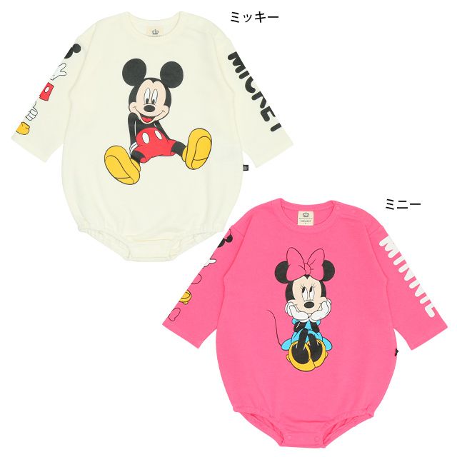 【ベビードール】ミニー BIGフェイス ぽってりロンパース 9842B ベビー 男の子 女の子