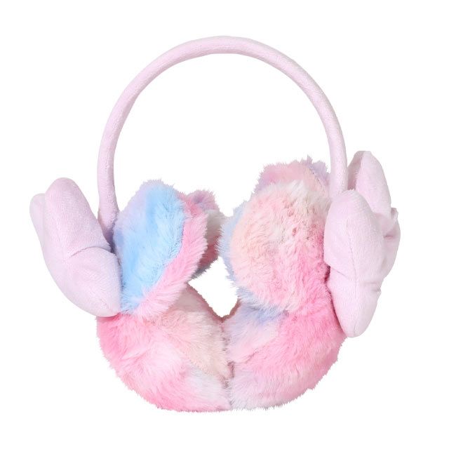 【ベビードール】ミニー レインボーエコファーイヤーマフラー 9993 / キッズ イヤーマフ 耳当て イヤーウォーマー 雑貨 立体モチーフ 防寒 ふわふわ