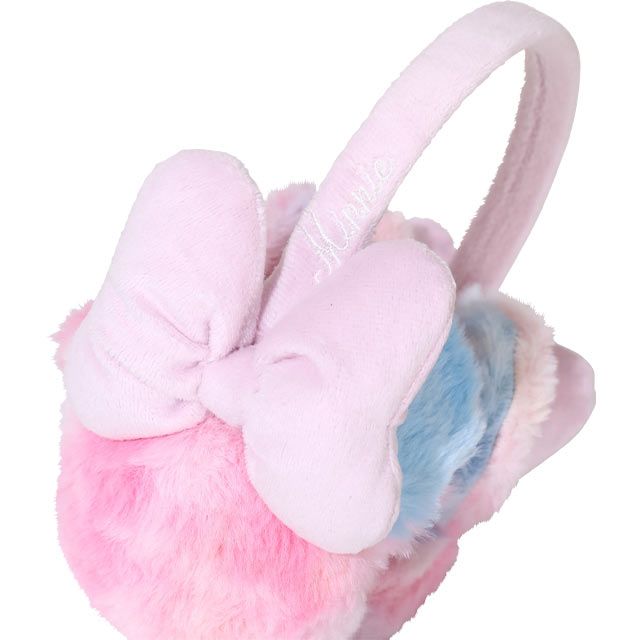 【ベビードール】ミニー レインボーエコファーイヤーマフラー 9993 / キッズ イヤーマフ 耳当て イヤーウォーマー 雑貨 立体モチーフ 防寒 ふわふわ