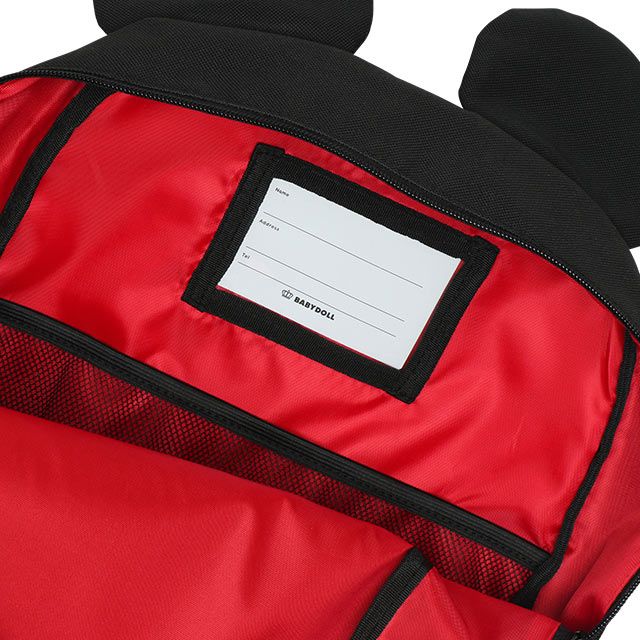 【ベビードール】ミッキー キッズリュック 0089 / 容量約10L キッズ かばん 鞄 ショルダーベルト長さ調整可能 ネームカードホルダーあり 両サイドにメッシュポケット 立体モチーフ