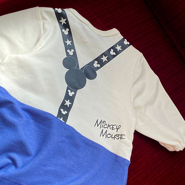 【ベビードール】ミッキー サスペンダー2WAYオール 0137B / 50-70cm ベビーサイズ 赤ちゃん 出産祝い 贈り物 プレゼント 綿100％ つなぎ 長袖 ドレスオール カバーオール