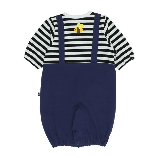 【ベビードール】プー サロペット2WAYオール 0138B / 50-70cm ベビーサイズ 赤ちゃん 出産祝い 贈り物 プレゼント 綿100％ つなぎ 長袖 ドレスオール カバーオール